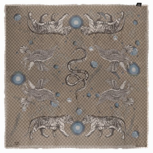 Foulard quadrato gucci stampa - foulard,