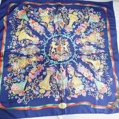 Sciarpa floreale gucci blu - sciarpa,