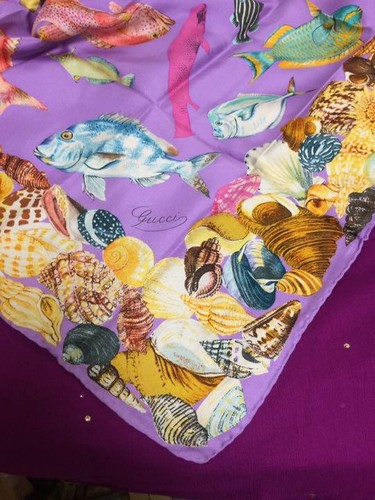 Sciarpa seta gucci pesce - sciarpa,